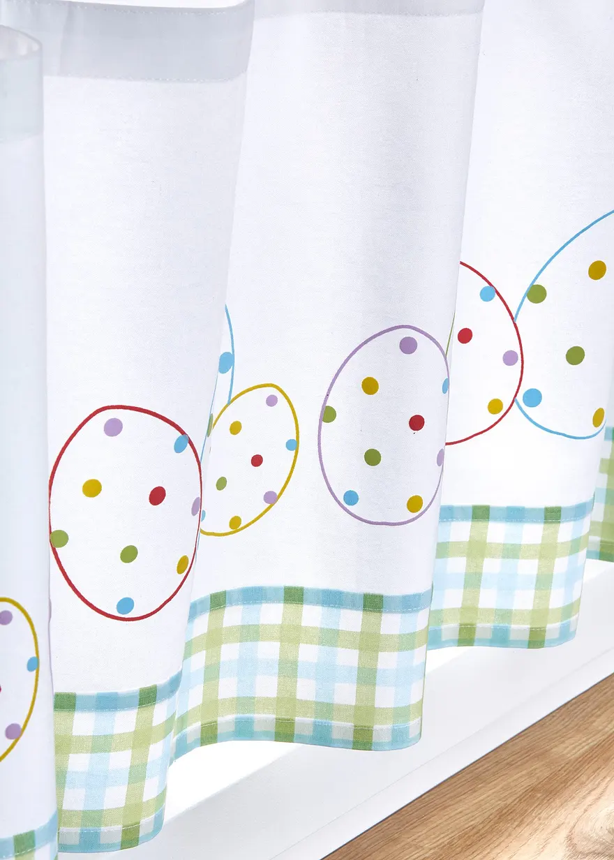 Bonprix Ostereier In 3D Optik Auf Einer Küchengardine Bedruckt