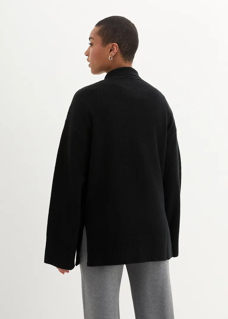 Bonprix Oversize Pullover Mit Turtleneck Sorgt Durch Seitenschlitze Für Mehr Komfort