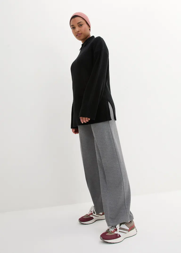Bonprix Oversize Pullover Mit Turtleneck Sorgt Durch Seitenschlitze Für Mehr Komfort