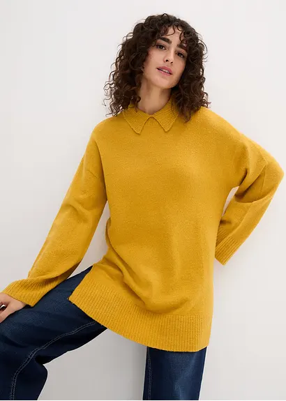 Bonprix Oversize Pullover Mit Turtleneck Sorgt Durch Seitenschlitze Für Mehr Komfort