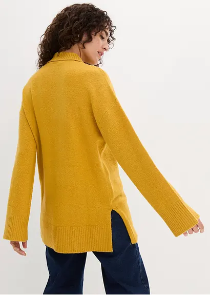 Bonprix Oversize Pullover Mit Turtleneck Sorgt Durch Seitenschlitze Für Mehr Komfort