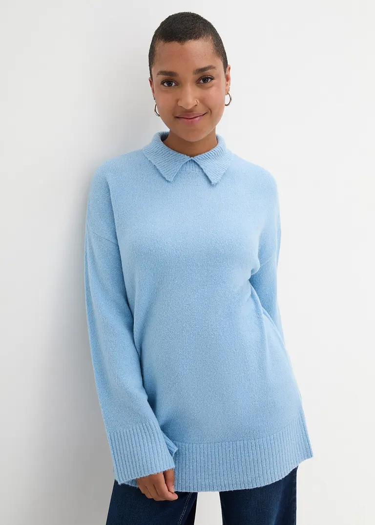 Bonprix Oversize Pullover Mit Turtleneck Sorgt Durch Seitenschlitze Für Mehr Komfort