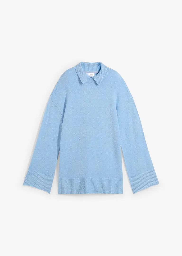 bonprix Oversize Pullover mit Turtleneck sorgt durch Seitenschlitze für mehr Komfort