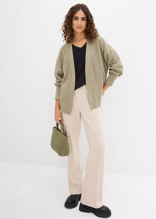 Bonprix Oversize-Shirt Mit V-Ausschnitt - Schwarz - Damen
