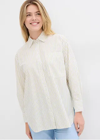 Bonprix Oversized Bluse Aus Einem Bio-Baumwollstoff Mit Webstruktur