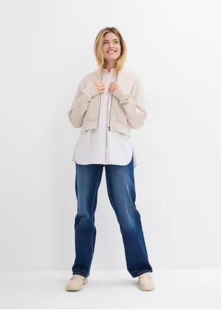 Bonprix Oversized Bluse Aus Einem Bio-Baumwollstoff Mit Webstruktur