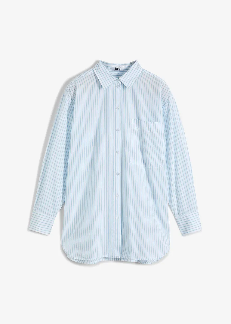 bonprix Oversized Bluse aus einem Bio-Baumwollstoff mit Webstruktur