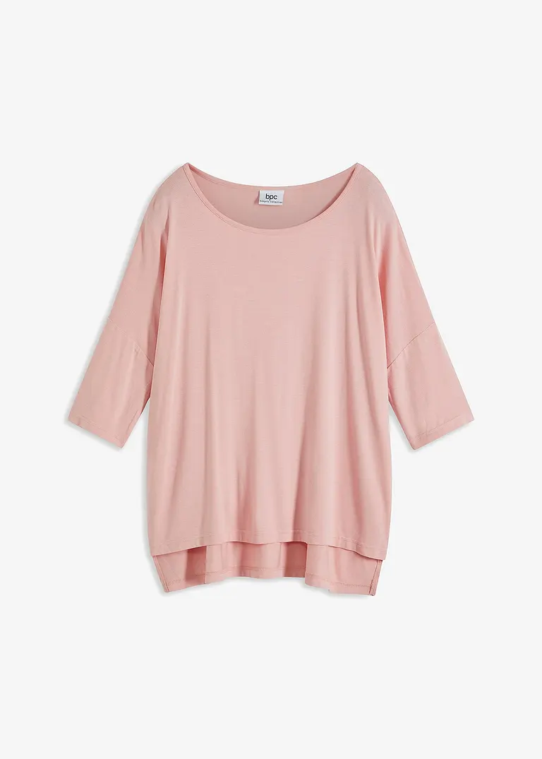 bonprix Oversized Boxy-Shirt mit U-Boot Ausschnitt - rosa