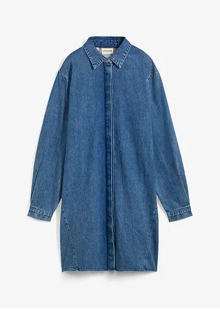 Bonprix Oversized Jeanskleid Mit Knöpfen - Blau - Damen
