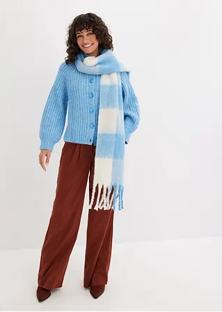 Bonprix Oversized Strickcardigan Mit Knopfleiste - Blau - Damen