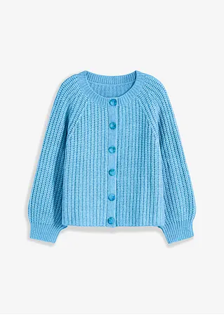 bonprix Oversized Strickcardigan mit Knopfleiste - blau - Damen