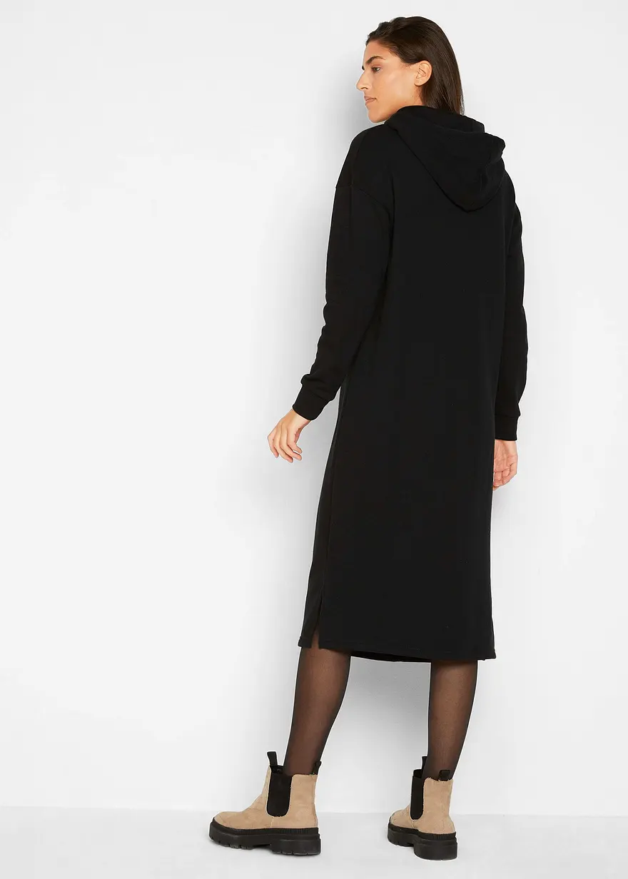 Bonprix Oversized Sweatkleid Mit Kapuze Und Seitlichen Schlitzen - Damen