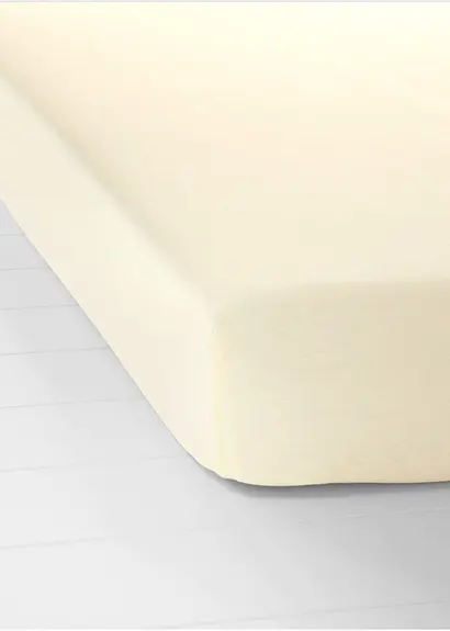 bonprix Perfekte Passform: Jersey Spannbettlaken - offwhite