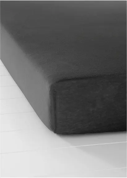bonprix Perfekte Passform: Jersey Spannbettlaken - schwarz