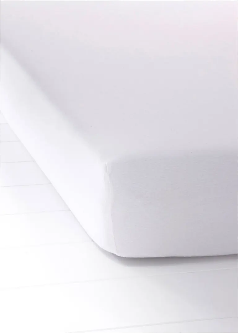 bonprix Perfekte Passform: Jersey Spannbettlaken - weiß