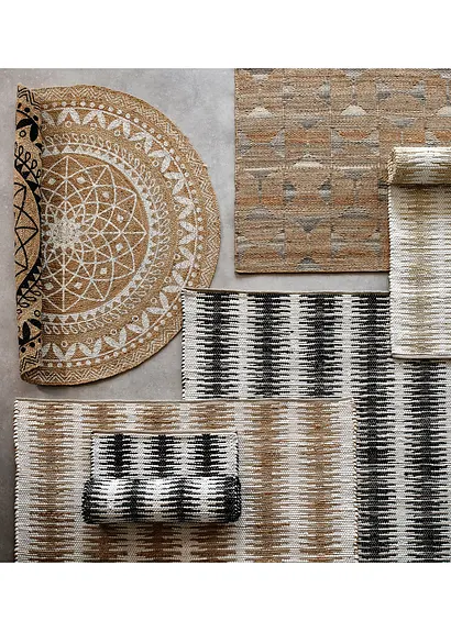 Bonprix Pflegeleichtes Flachgewebe Mit Fransen - Beige