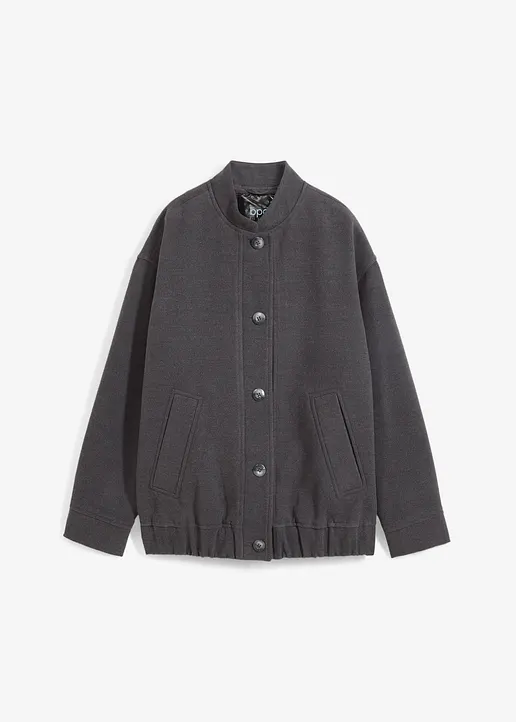 bonprix Pilotenjacke mit Knopfleiste und seitlichen Eingriffstaschen