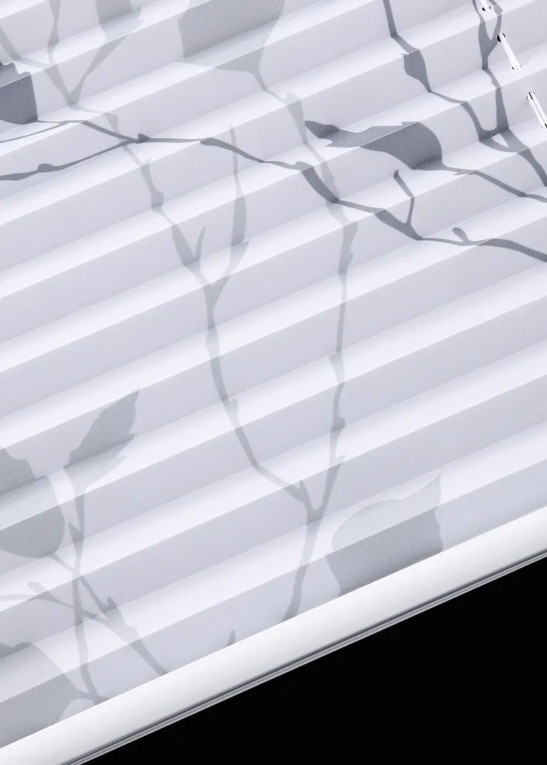 Bonprix Plissee Mit Schönen Blätterranken - Grau Klemmträger