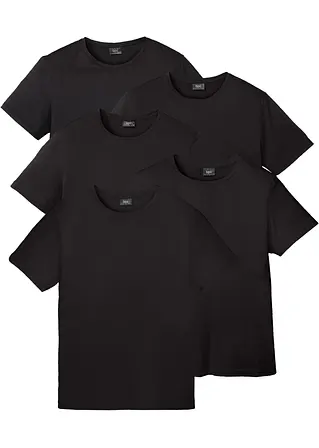 bonprix Praktische Basic T-Shirt Packung mit Rundhalsausschnitt