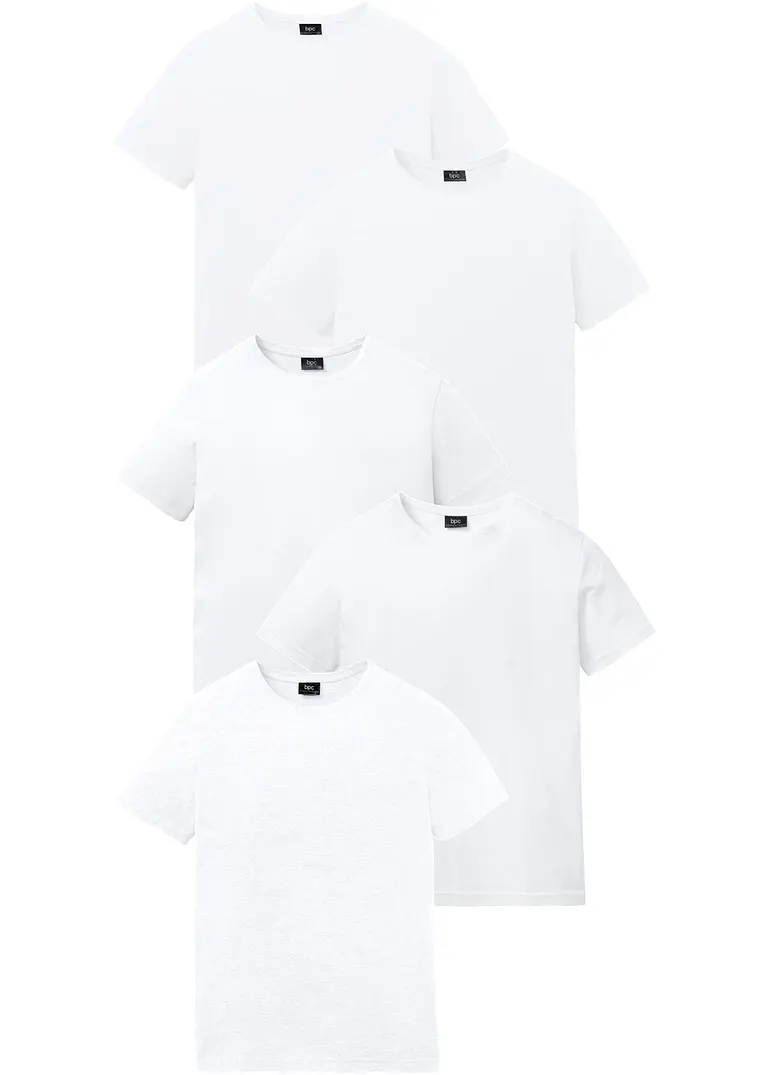 bonprix Praktische Basic T-Shirt Packung mit Rundhalsausschnitt