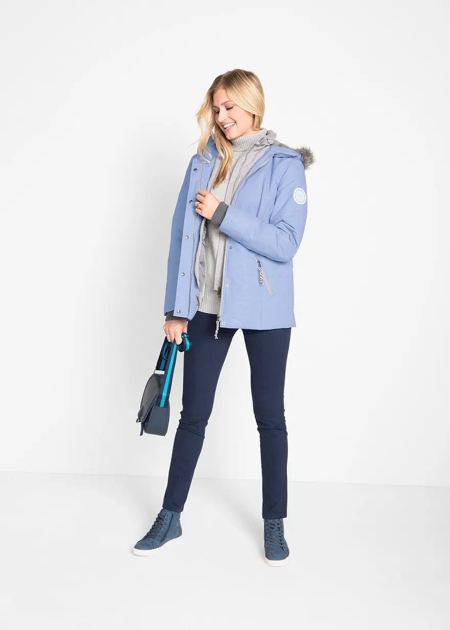 Bonprix Praktische Jacke Mit Kapuze Wattiert - Blau - Damen