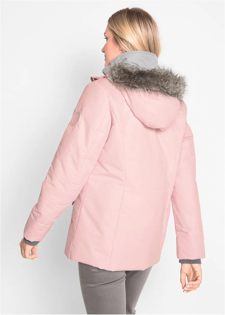 Bonprix Praktische Jacke Mit Kapuze Wattiert - Rosa - Damen