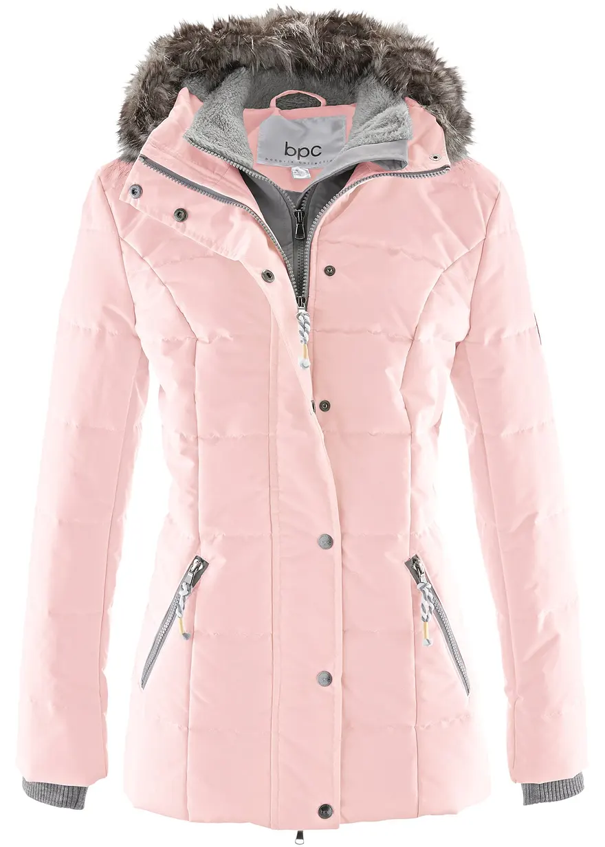 bonprix Praktische Jacke mit Kapuze wattiert - rosa - Damen