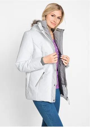 Bonprix Praktische Jacke Mit Kapuze Wattiert - Weiß - Damen