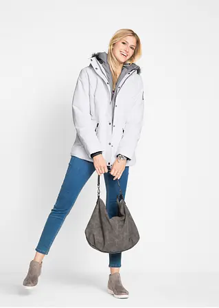 Bonprix Praktische Jacke Mit Kapuze Wattiert - Weiß - Damen