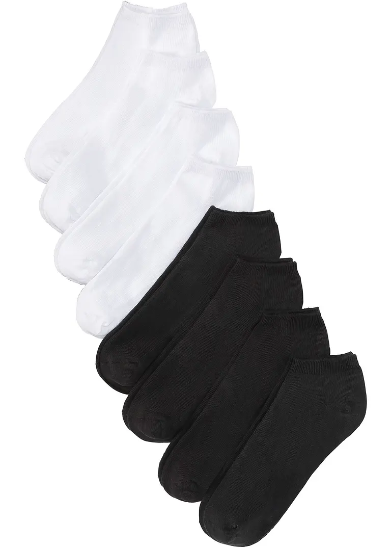 bonprix Praktische Sneakersocken im attraktiven Multipack - schwarz/weiß