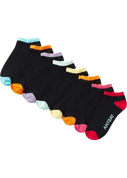 bonprix Praktische Sneakersocken mit eingestrickten Wochentagen im Multipack
