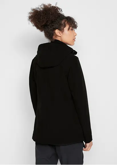 Bonprix Praktische Softshelljacke Mit Abnehmbarer Kapuze Und Reißverschlusstaschen Gerade Geschnitten