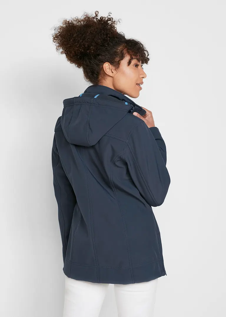 Bonprix Praktische Softshelljacke Mit Abnehmbarer Kapuze Und Reißverschlusstaschen Gerade Geschnitten