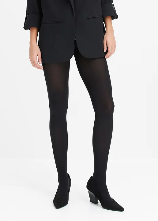 Bonprix Praktische Strumpfhose Im Doppelpack - Hellbeige/schwarz - Damen