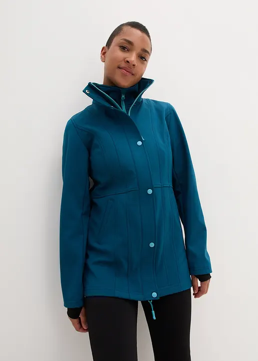 Bonprix Praktische Übergangsjacke Mit Stehkragen - Petrol