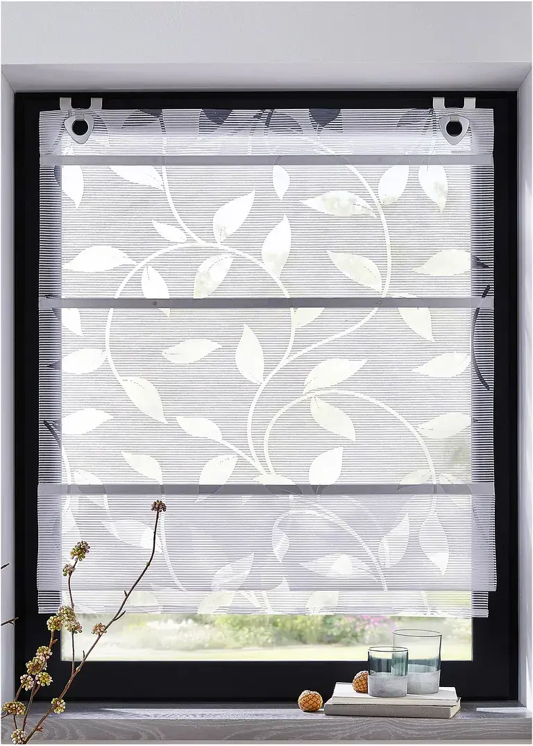 Bonprix Praktische Und Schmückende Fensterdekoration - Weiß Hakenösen