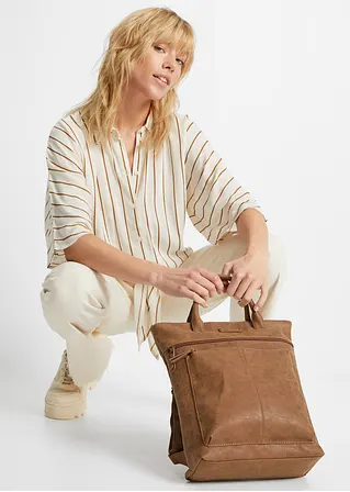 Bonprix Praktischer Rucksack In Lederoptik - Braun - Damen