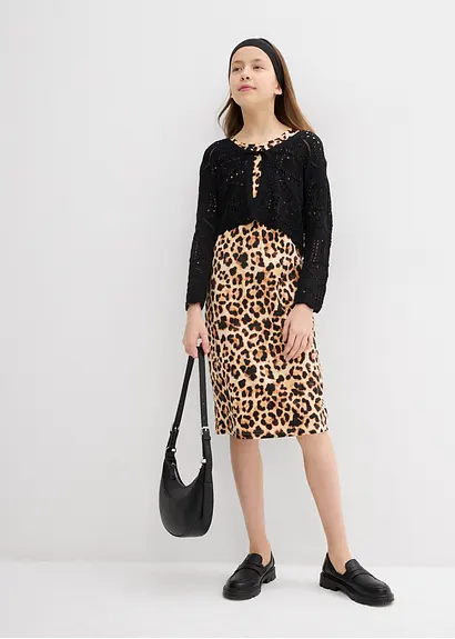 Bonprix Praktisches 2er-Pack Jerseykleider Für Mädchen - Kinder