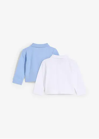 Bonprix Praktisches Langarm-Poloshirt Im 2er-Pack Aus Weichem Baumwollpikee