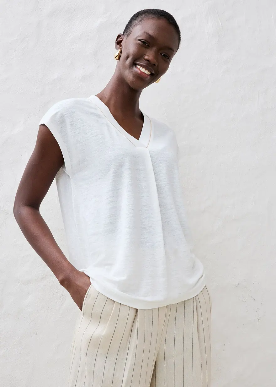 Bonprix Premium Leinen Shirt Ideal Für Den Sommer - Weiß