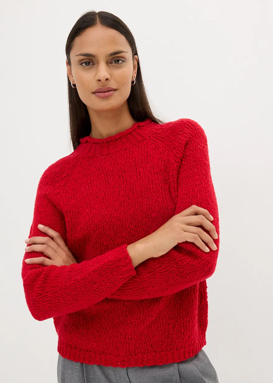 Bonprix Pullover Aus Weichem Wollmix In Premium Qualität In Angesagter Passform