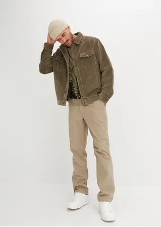 Bonprix Pullover Mit Druck Und Rippbündchen An Saum Und Ärmeln - Grün