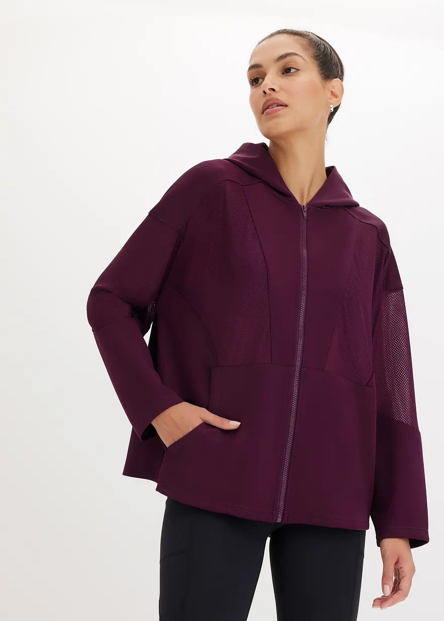 Bonprix Quick Dry Funktions-Sportjacke Mit Praktischen Taschen - Lila