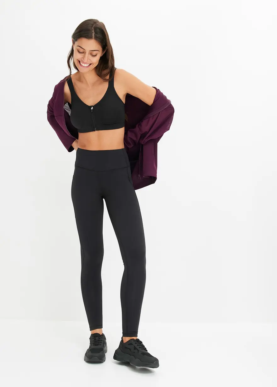Bonprix Quick Dry Funktions-Sportjacke Mit Praktischen Taschen - Lila