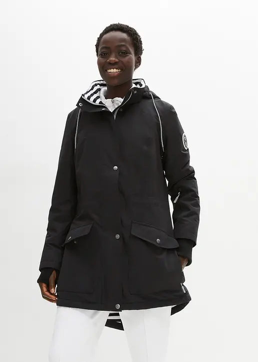 Bonprix Regenjacke Mit Tunnelzug A-förmig - Schwarz - Damen