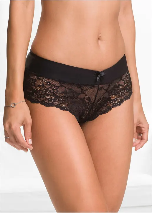 Bonprix Reizvolle Panty Aus Edler Spitze - Schwarz - Damen