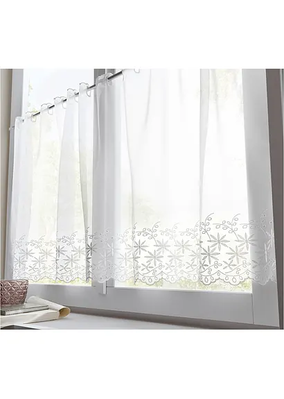 bonprix Romantische Küchengardine mit feiner Lochstickerei