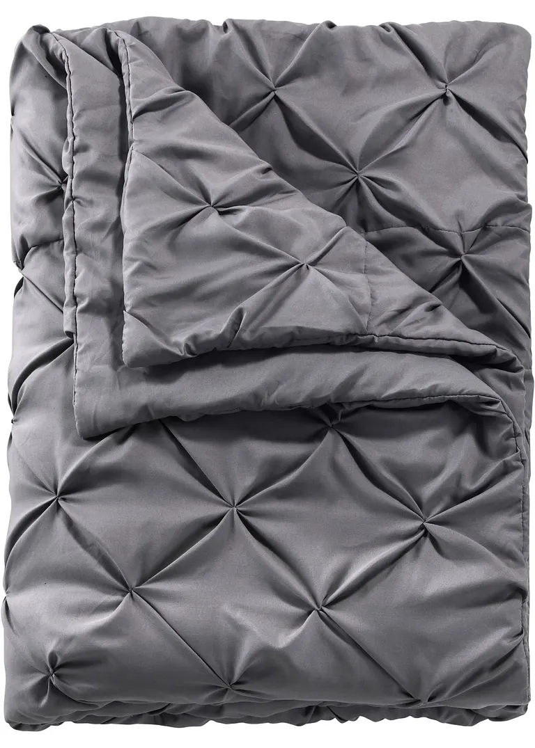 bonprix Romantische Tagesdecke mit hochwertigen Details - dunkelgrau