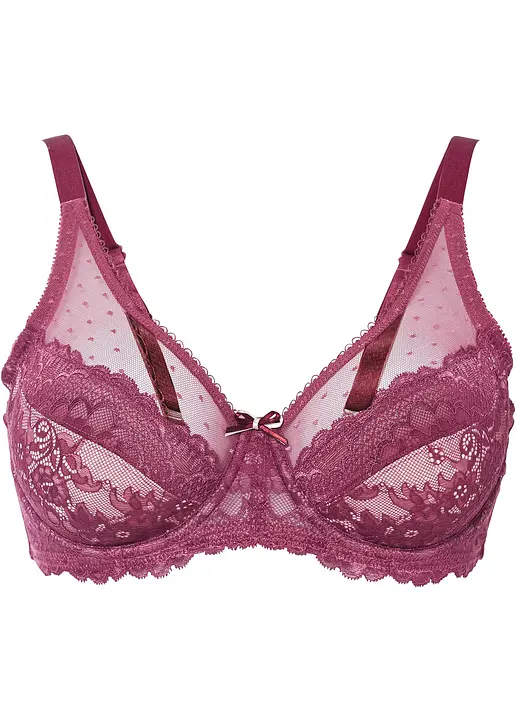 bonprix romantischer BH mit transparenten Details und zarter Spitze