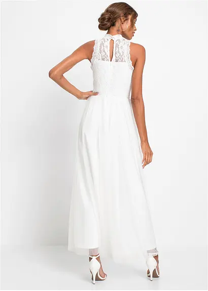 Bonprix Romantisches Brautkleid Mit Stehkragen Und Corsagen-Optik Aus Spitze